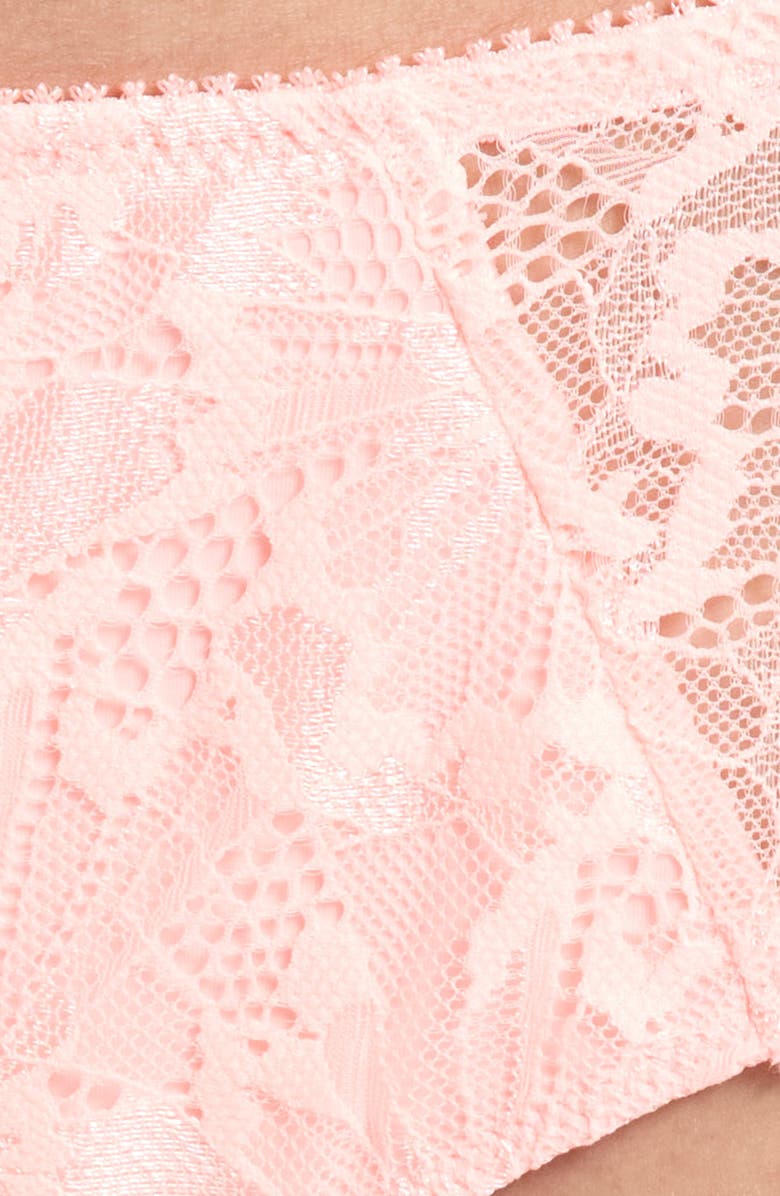 Chantelle Lingerie Muse Lace Hipster Panties, Alternate, color, Fluor Pink