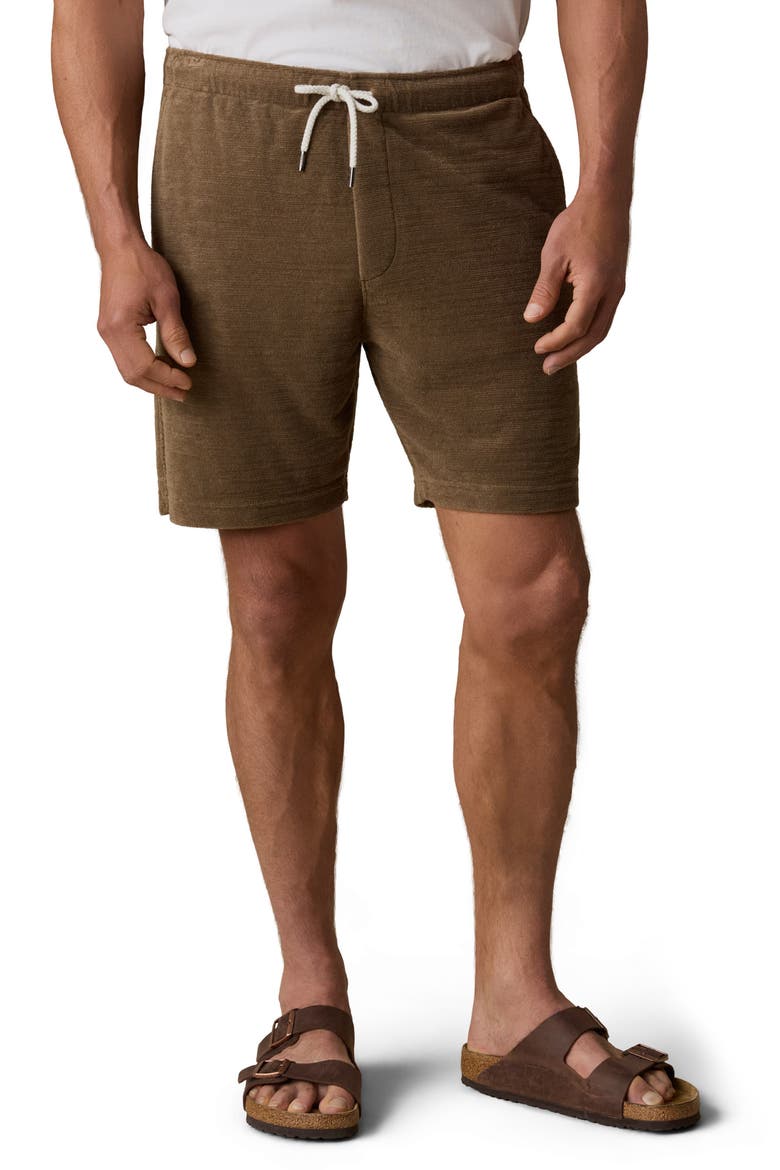 Cabana Terry Cloth Shorts, Main, color, ISLAND BROWN
