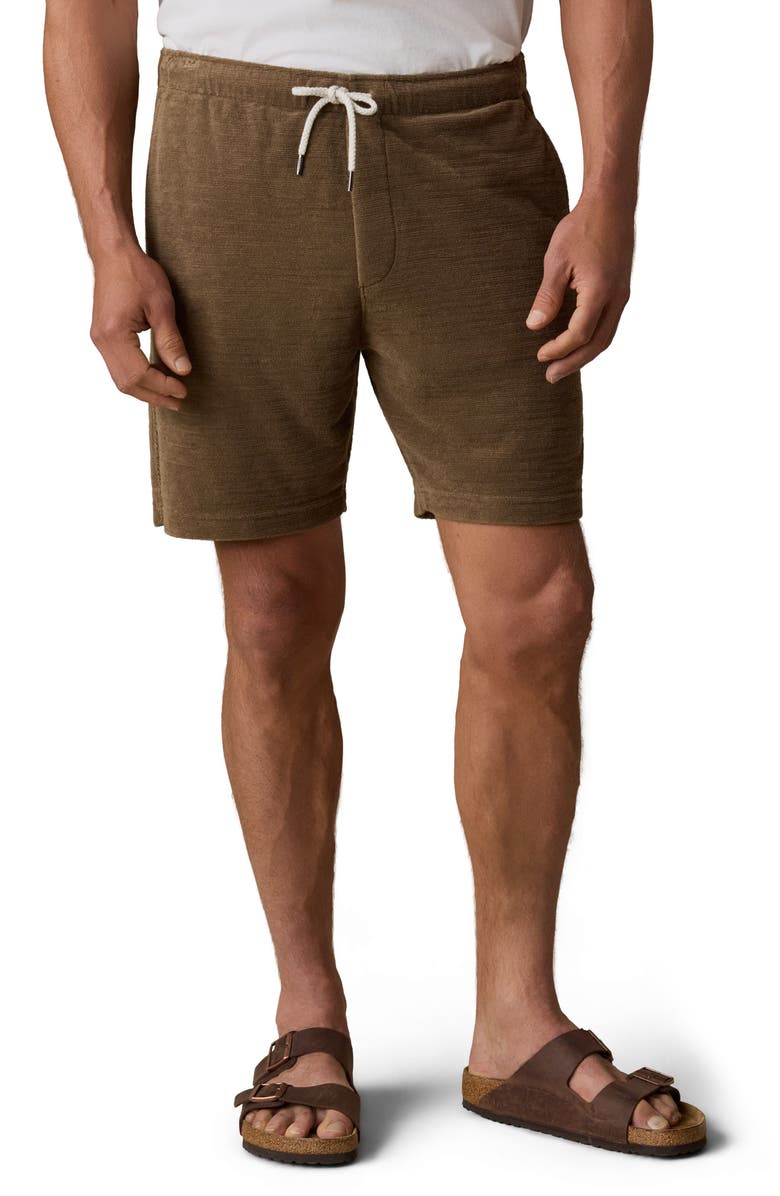 Faherty Cabana Terry Cloth Shorts, Main, color, Island Brown