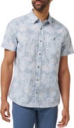 TravisMathew Poolside Sips Short Sleeve Button-Up Shirt
