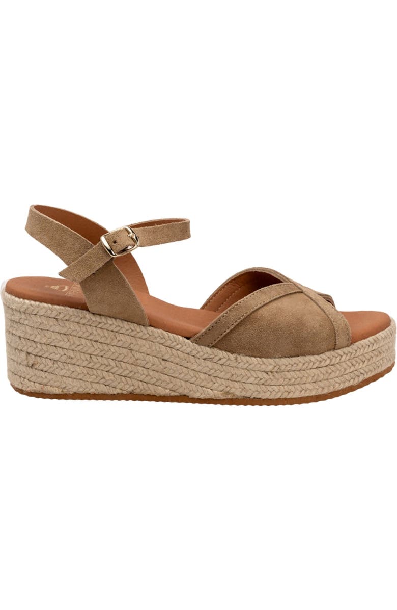 Menina Step Triana Suede Espadrille, Main, color, Camel