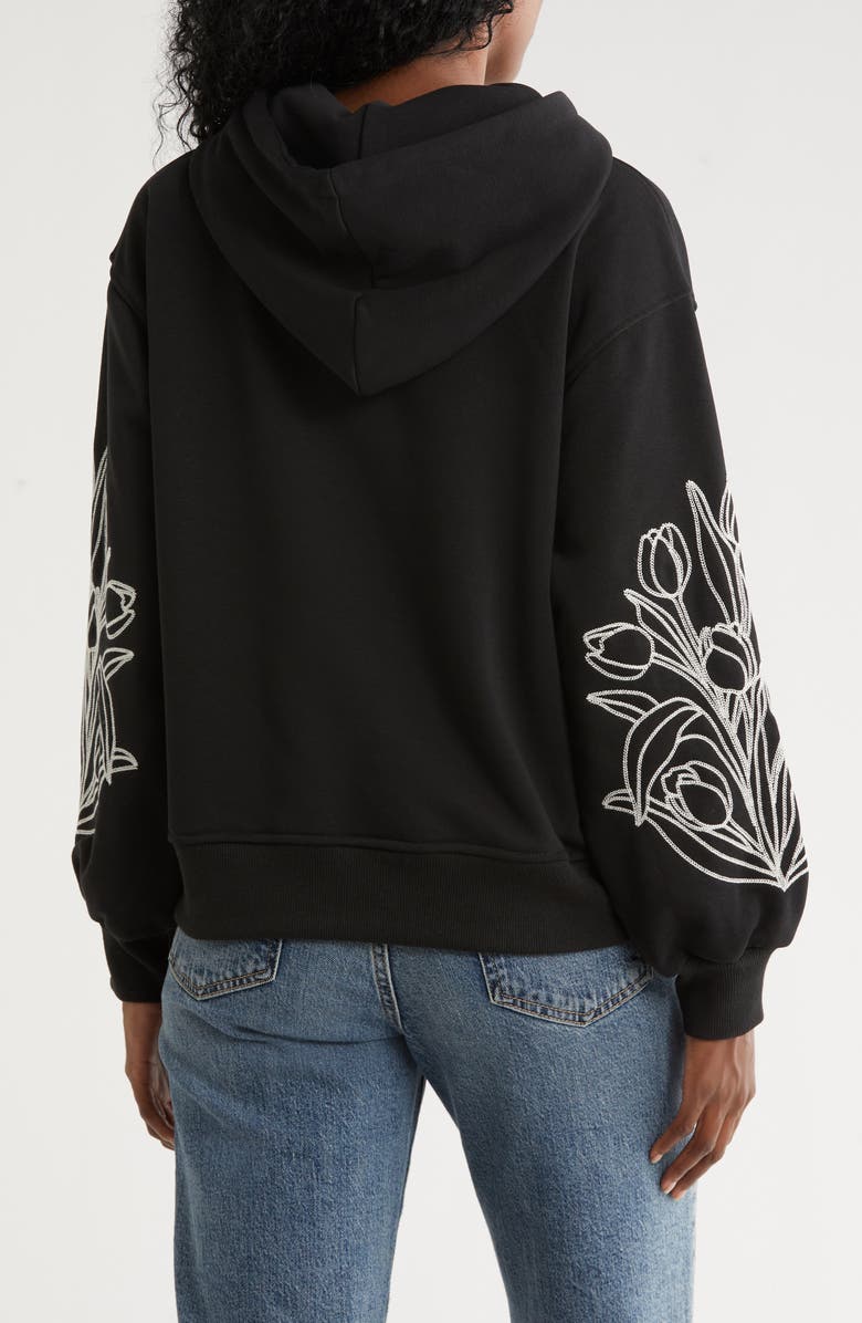 Scotch & Soda Embroidered Hooded Sweatshirt, Alternate, color, 