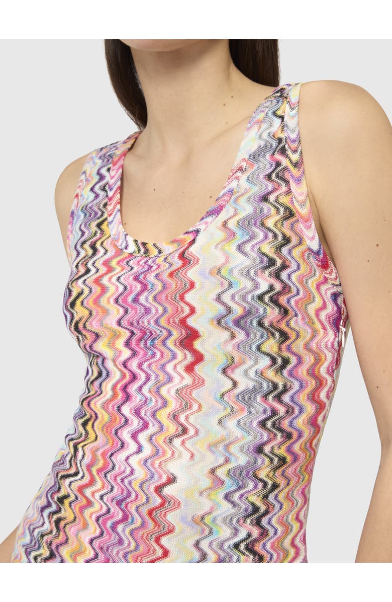 Missoni Long Tank Dress, Alternate, color, Pink & Multicoloured