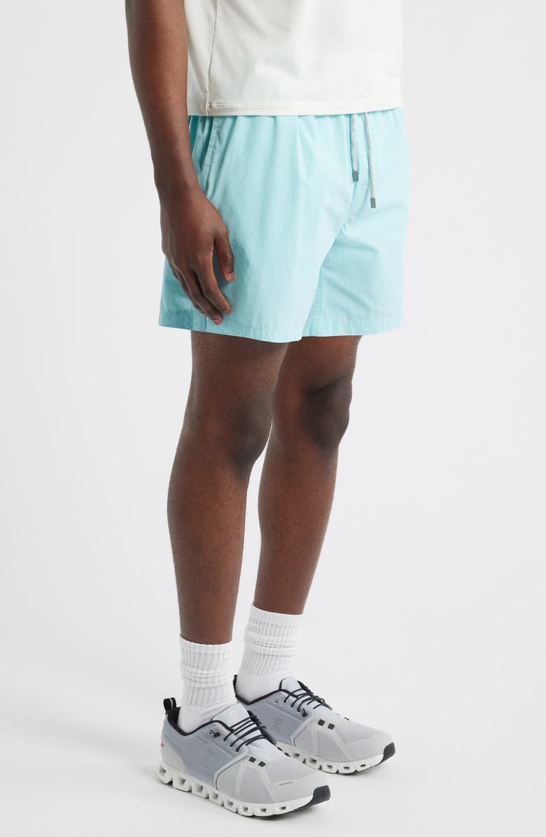 Vintage Summer Vintage Wash Water Repellent Stretch Volley Swim Trunks, Alternate, color, Aqua