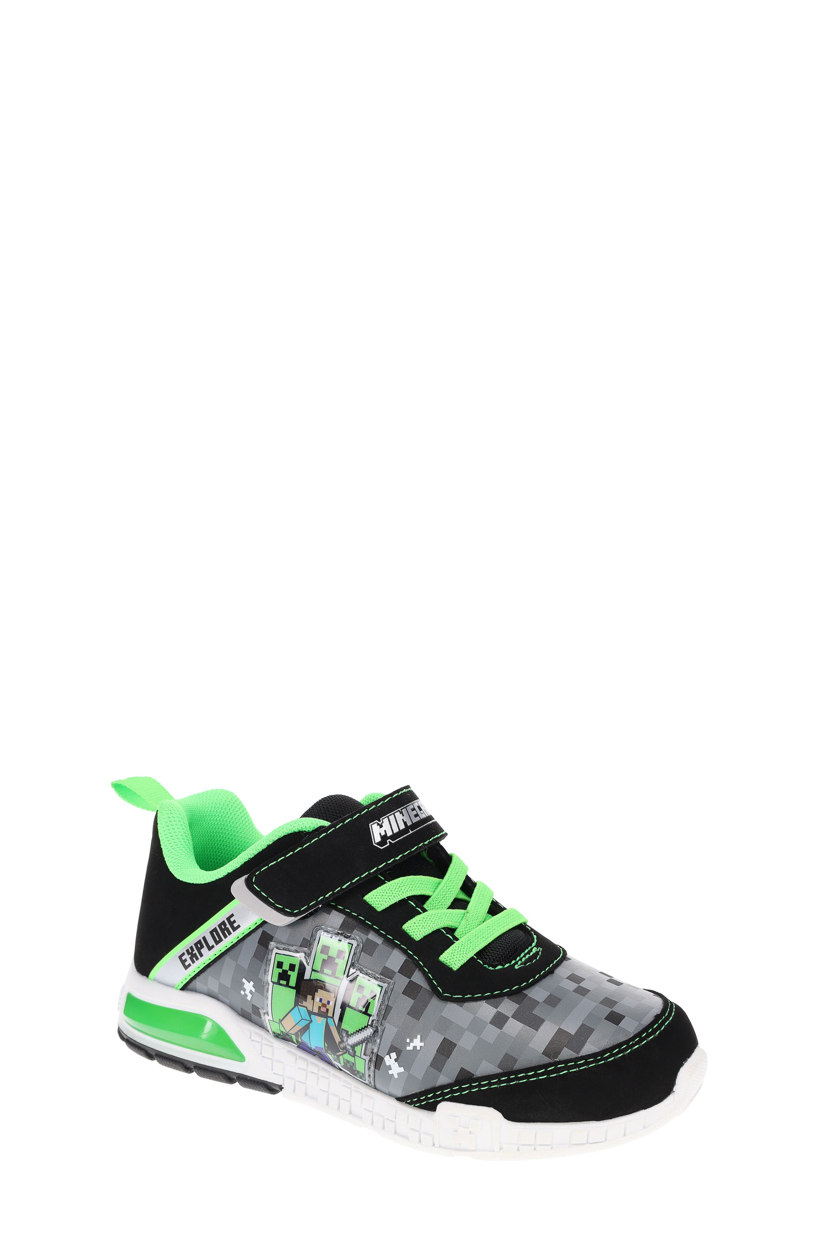 SG Footwear Kids' Minecraft Light-Up Sneaker, Main, color, 