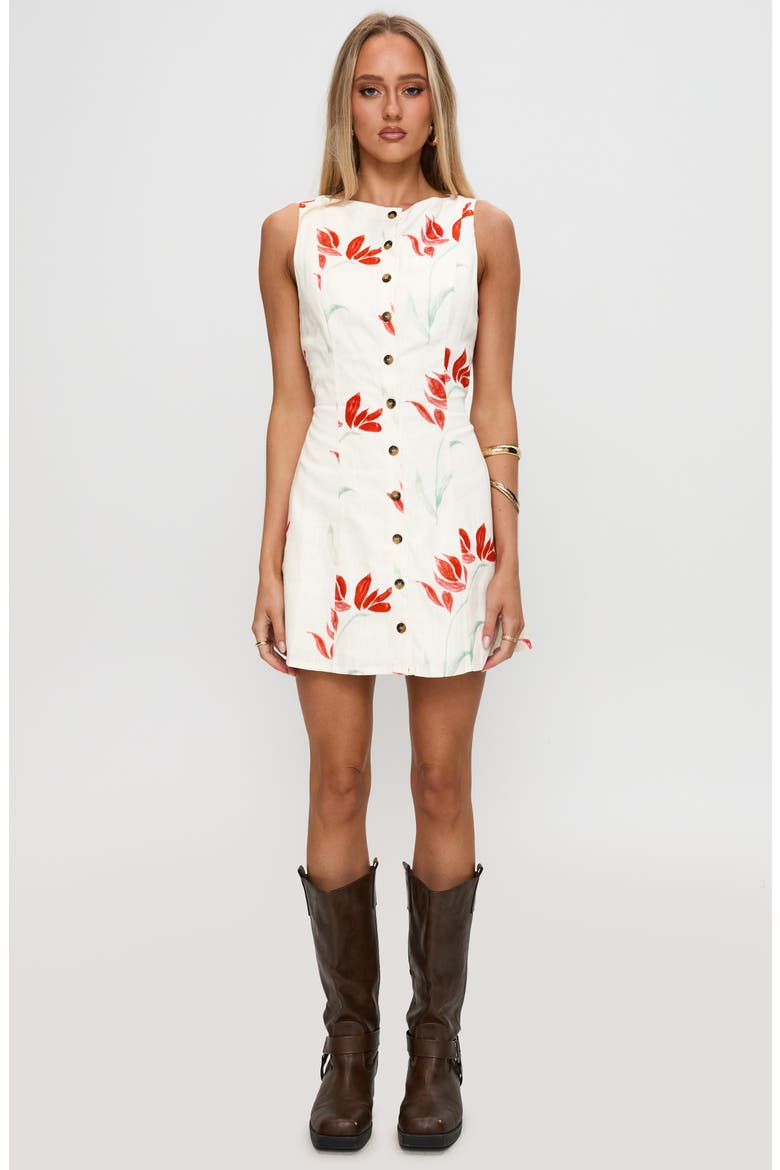 Dollie Floral Print Minidress, Alternate, color, FLORAL