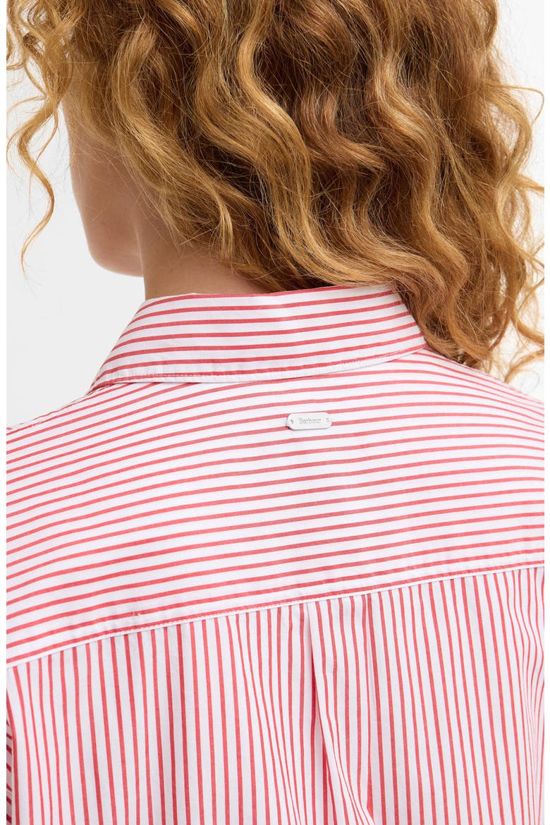Polly Stripe Button-Up Shirt, Alternate, color, POPPY RED STRIPE