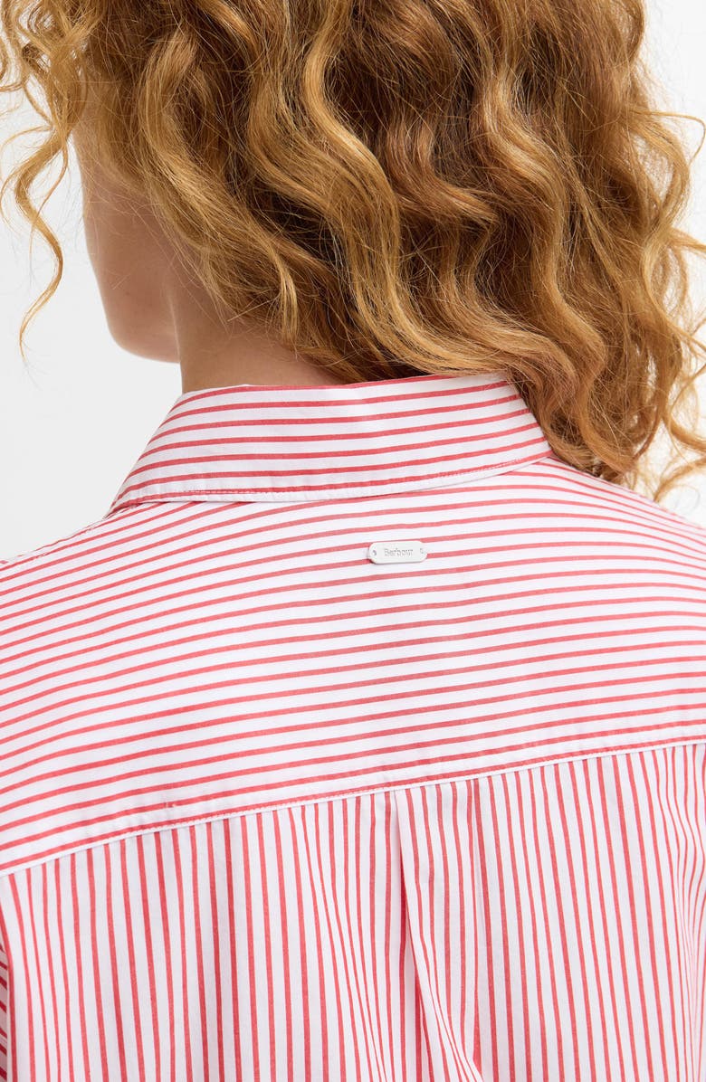 Barbour Polly Stripe Button-Up Shirt, Alternate, color, Poppy Red Stripe