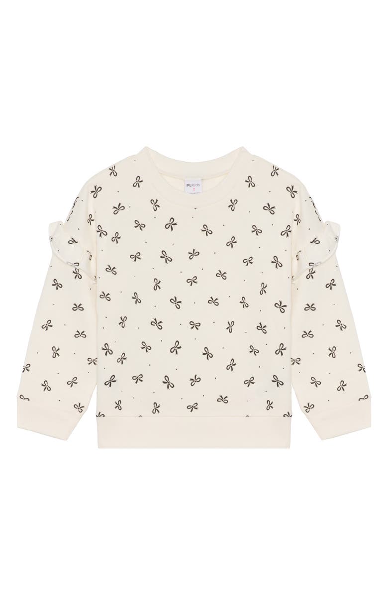 Petit Lem Kids' Print Sweatshirt & Sweatpants Set, Alternate, color, Off White