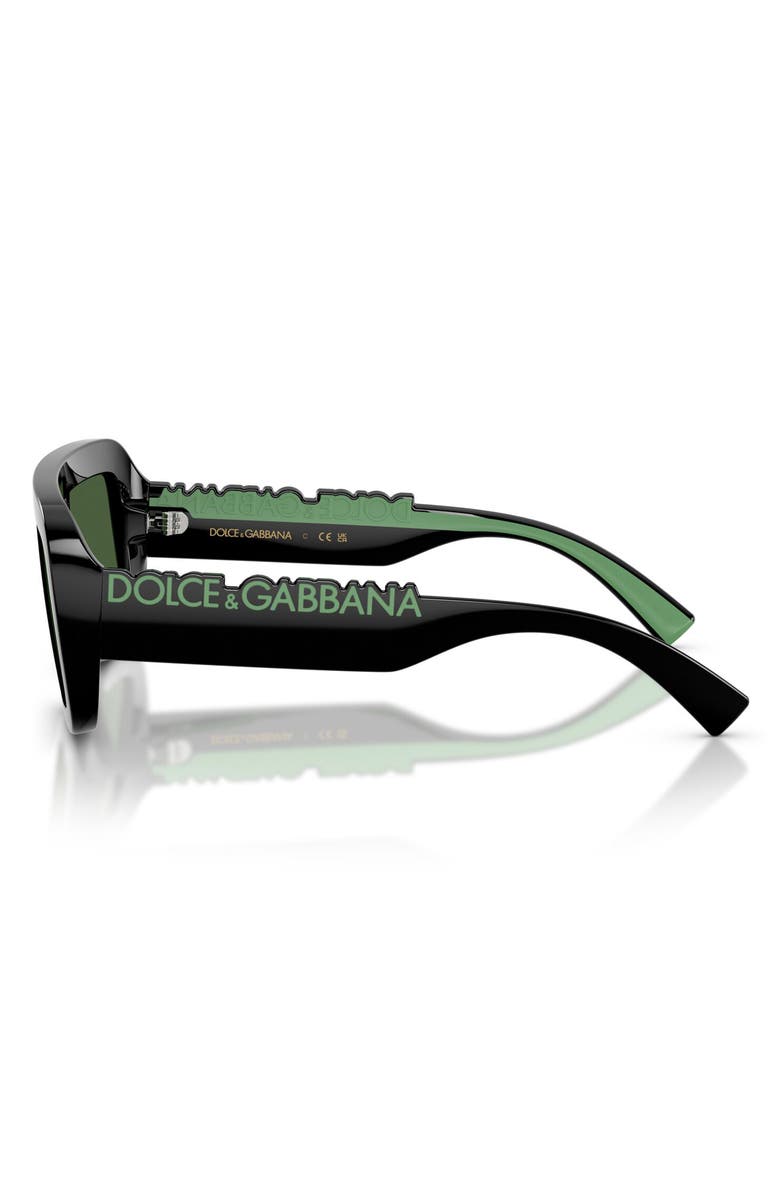 Dolce&Gabbana Kids' 118mm Rectangular Shield Sunglasses, Alternate, color, 