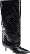 Kenneth Cole Brisbane Kitten Heel Pointed Toe Knee High Boot