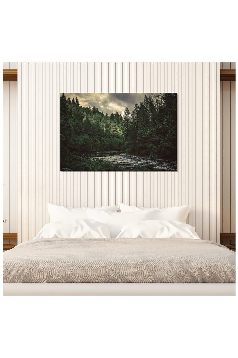 Pacific Northwest River and Trees by Nature Magick Canvas Wall Art, Alternate, color, FOREST RIVER