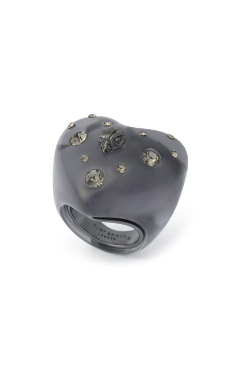 Resin Heart Cocktail Ring