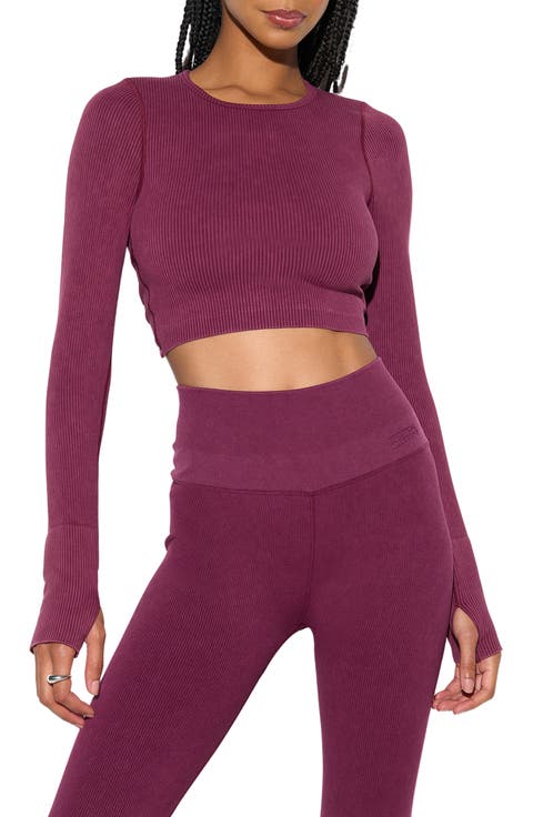 Liberty Mineral Wash Rib Crop Top