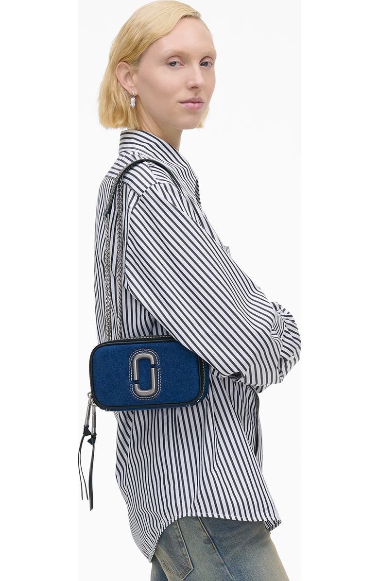 Marc Jacobs The Snapshot Denim Convertible Crossbody Bag, Alternate, color,