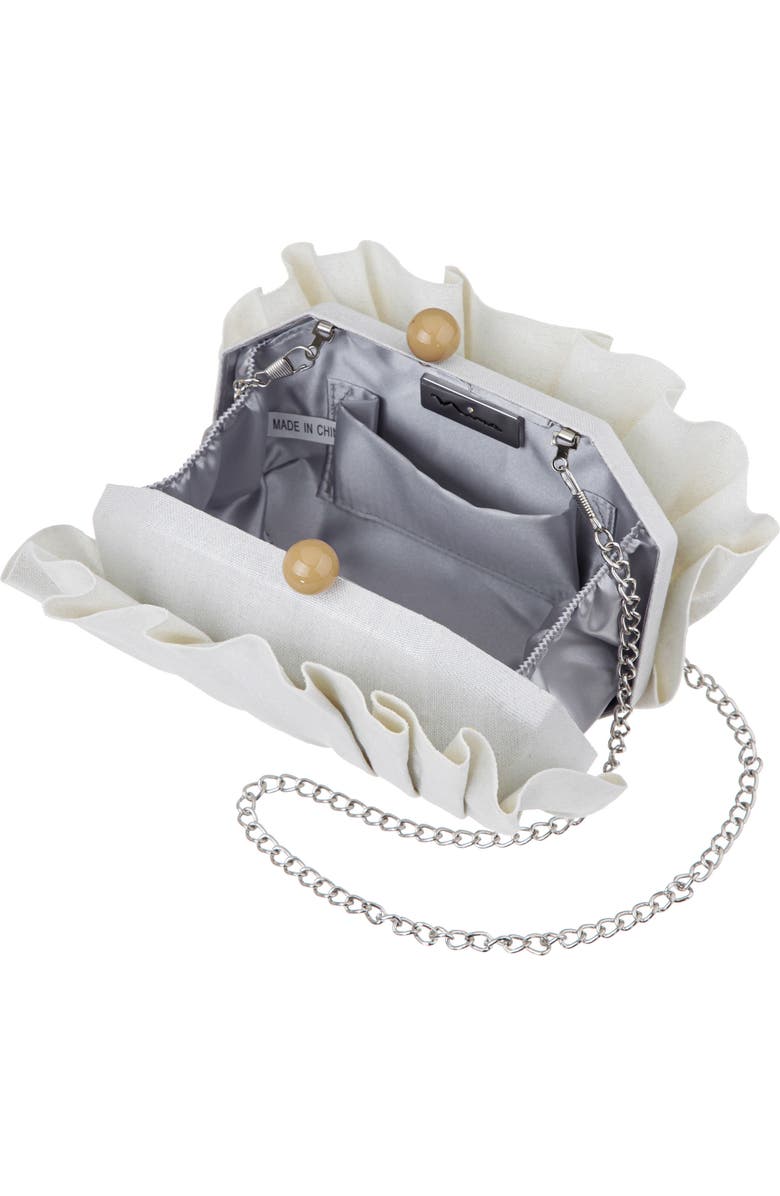 Nina Reef Clutch, Alternate, color, Silver