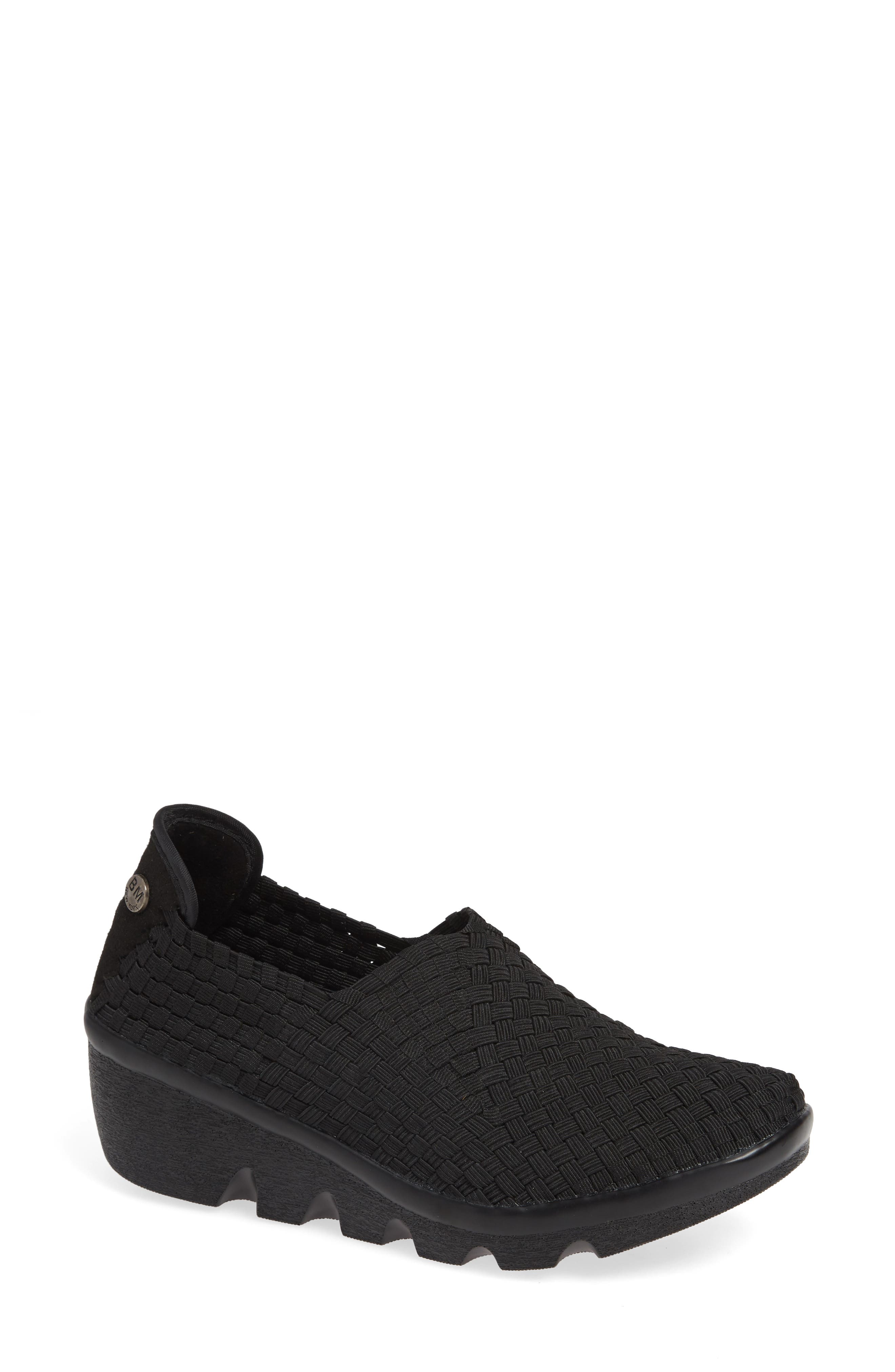 Shianne Wedge Sneaker, Main, color, BLACK FABRIC