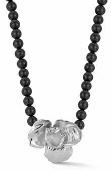 SPHERA MILANO Orchid Pendant Beaded Necklace