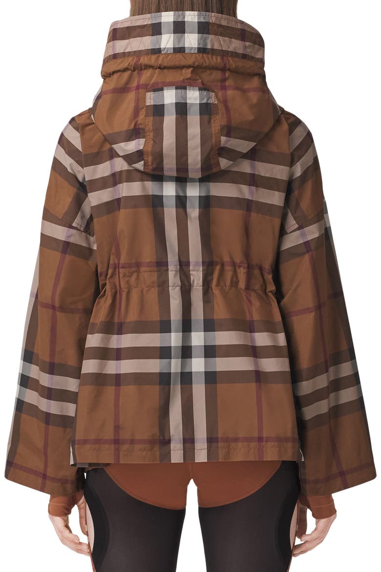 Bacton Check Hooded Jacket, Alternate, color, DARK BIRCH BROWN CHK