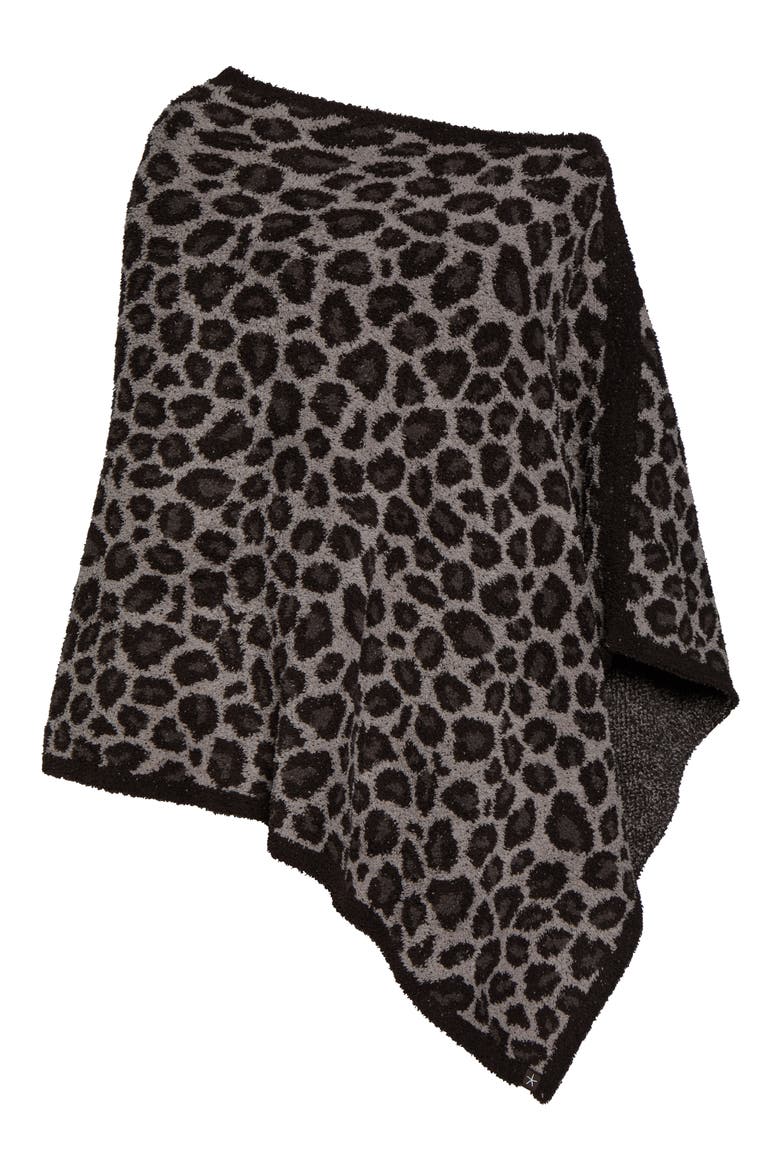 CozyChic™ Leopard Print Poncho, Alternate, color, COCOA MULTI