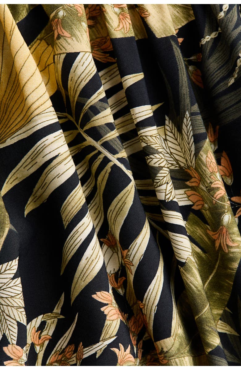 H&M Smocked Midi Dress, Alternate, color, Black/Floral