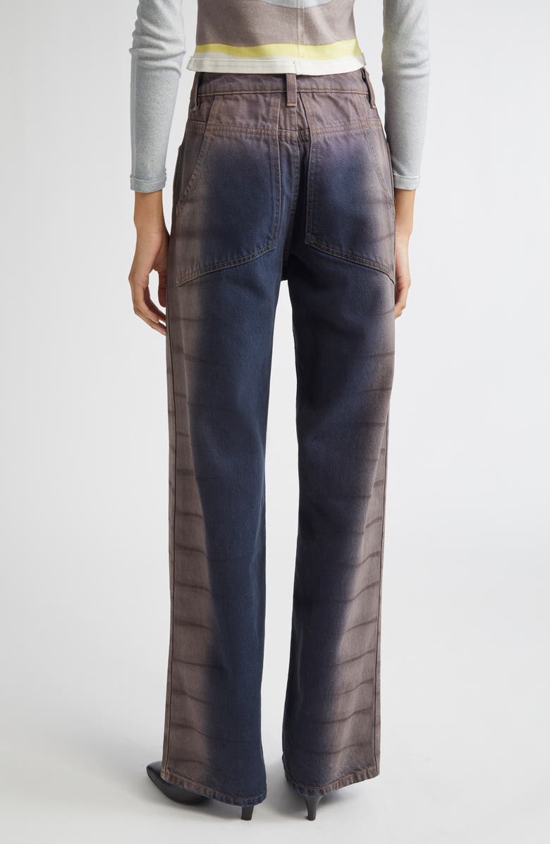Eckhaus Latta Gender Inclusive Wide Leg Jeans, Alternate, color, Wrinkle