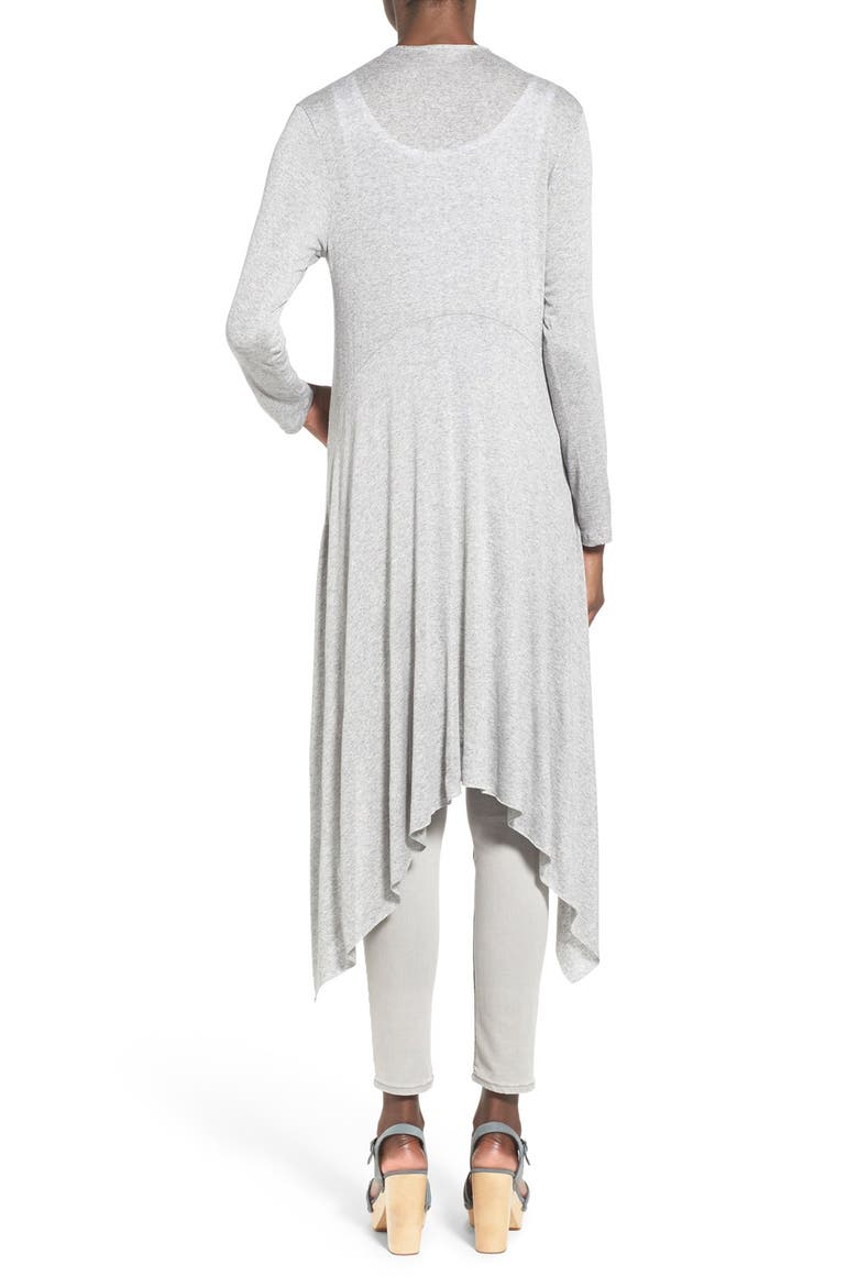 Drape Front Knit Cardigan, Alternate, color, GREY MEDIUM CHARCOAL HEATHER