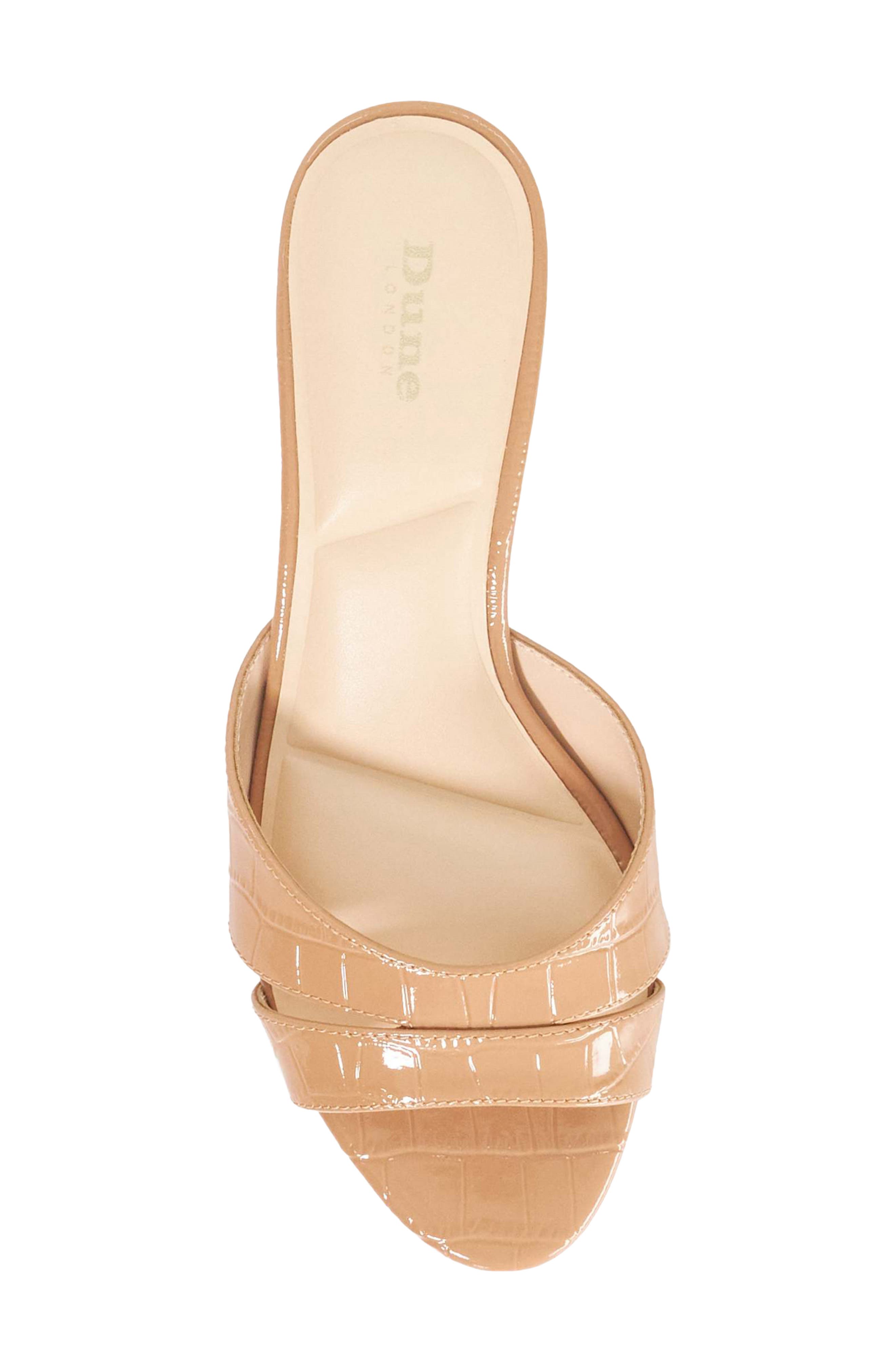 Dune London Miah Kitten Heel Slide Sandal, Alternate, color, Camel
