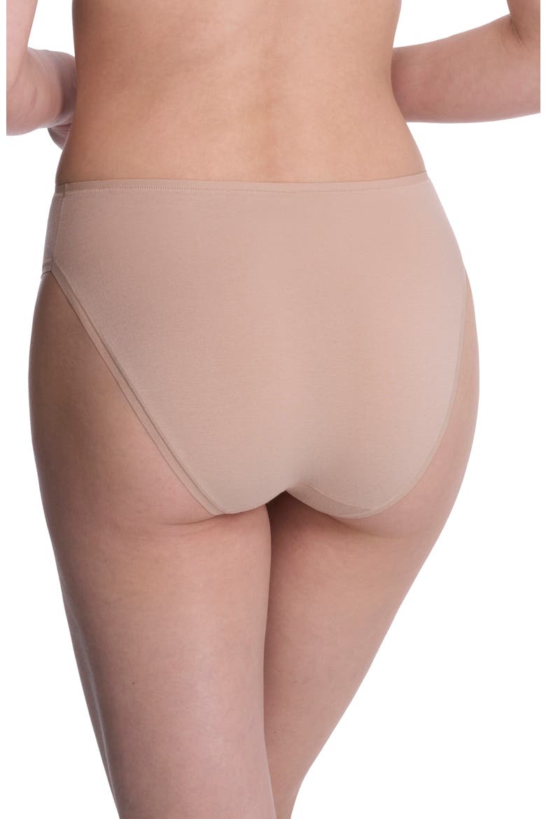 Bliss Bare Cotton High Cut Briefs, Alternate, color, CAFE