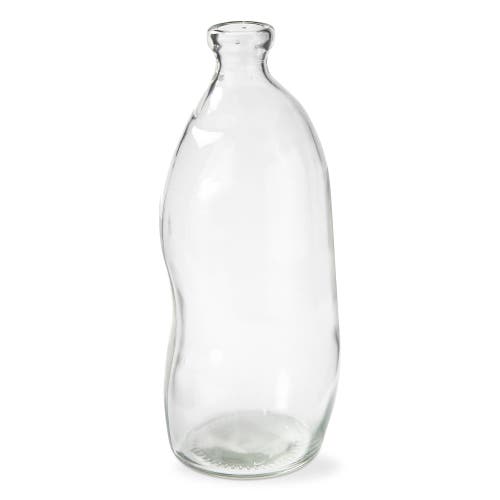 Tag Pismo Tall Recycled Glass Vase Decorative Clear Glass In Transparent
