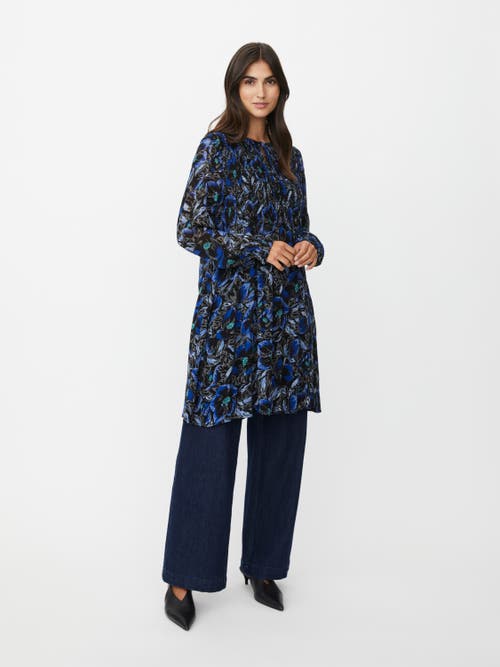 Masai Copenhagen Galamian V-neck Long Sleeve Long Tunic In Blue