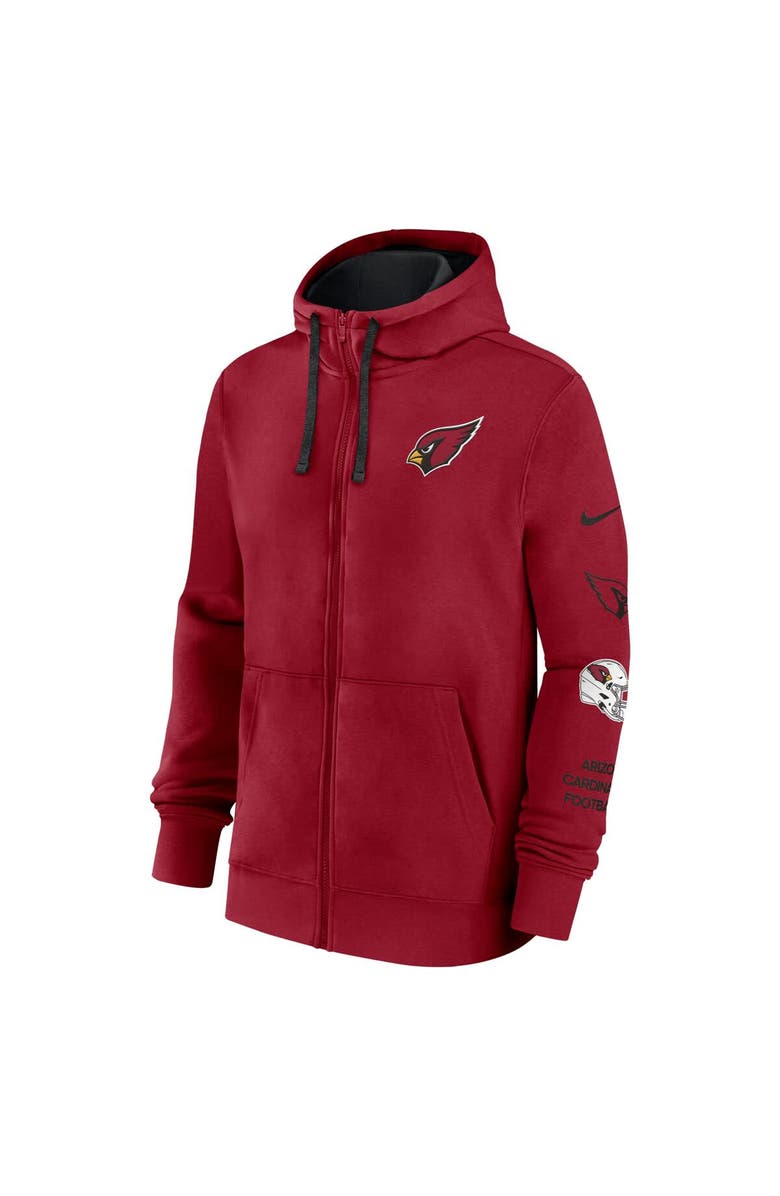 Nike Men's Nike Cardinal Arizona Cardinals Primetime Club Full-Zip Hoodie, Alternate, color, Cardinal