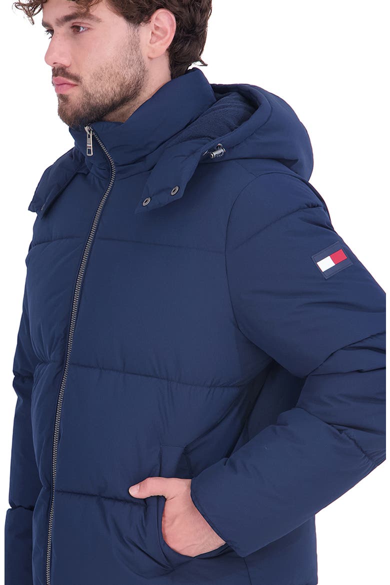 Heavyweight Hooded Puffer Jacket, Alternate, color, NAVY