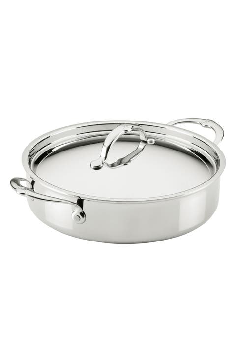 ProBond® Luxe Professional Clad Stainless Steel 3.5-Quart Braiser with Lid