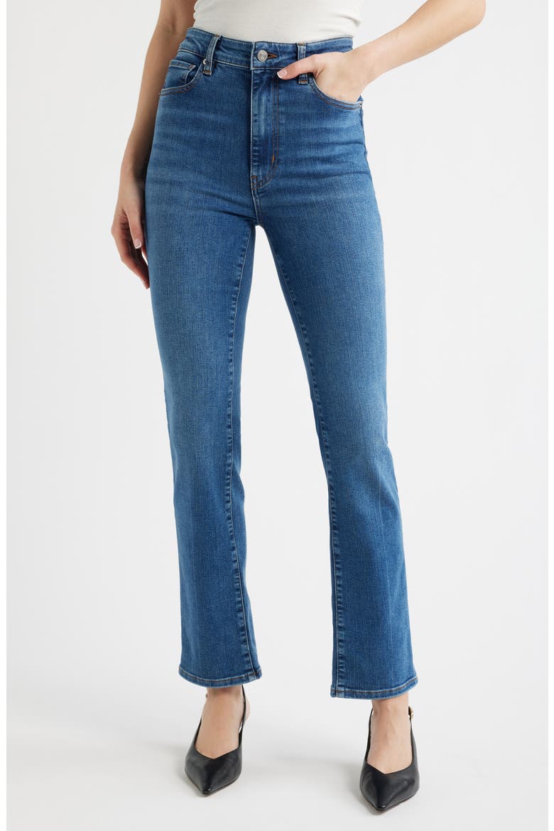 The Pencil High Waist Slim Straight Leg Jeans, Main, color, CHARITY