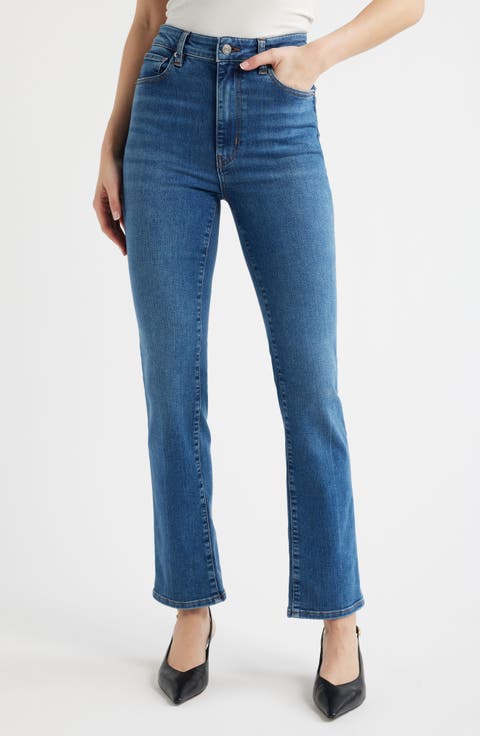 The Pencil High Waist Slim Straight Leg Jeans