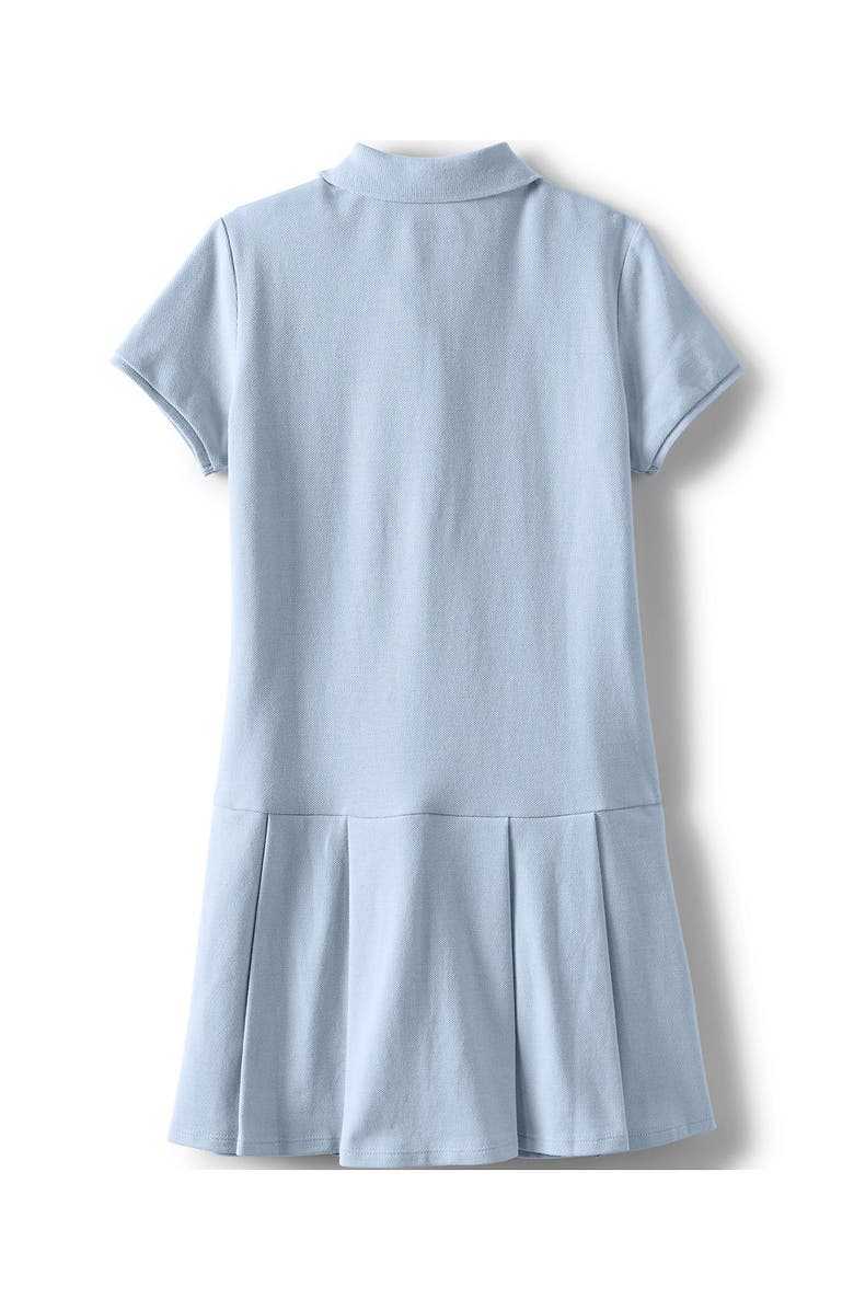 Lands' End School Uniform Girls Short Sleeve Mesh Pleated Polo Dress, Alternate, color, 