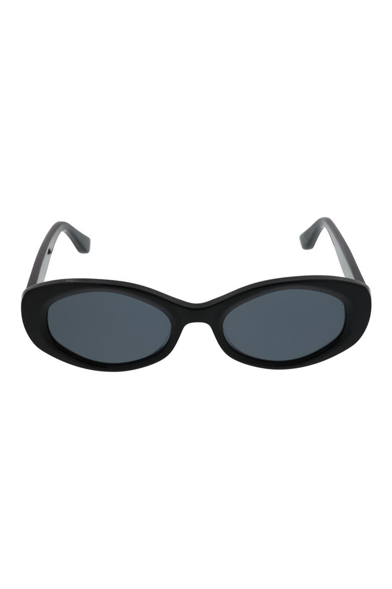 52mm Gradient Oval Sunglasses, Main, color, BLACK