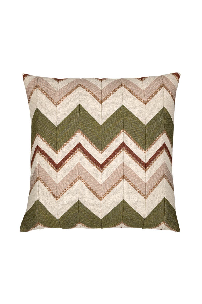 Mission Textured Chevron Indoor & Outdoor Woven Accent Pillow & Insert, Main, color, Multi