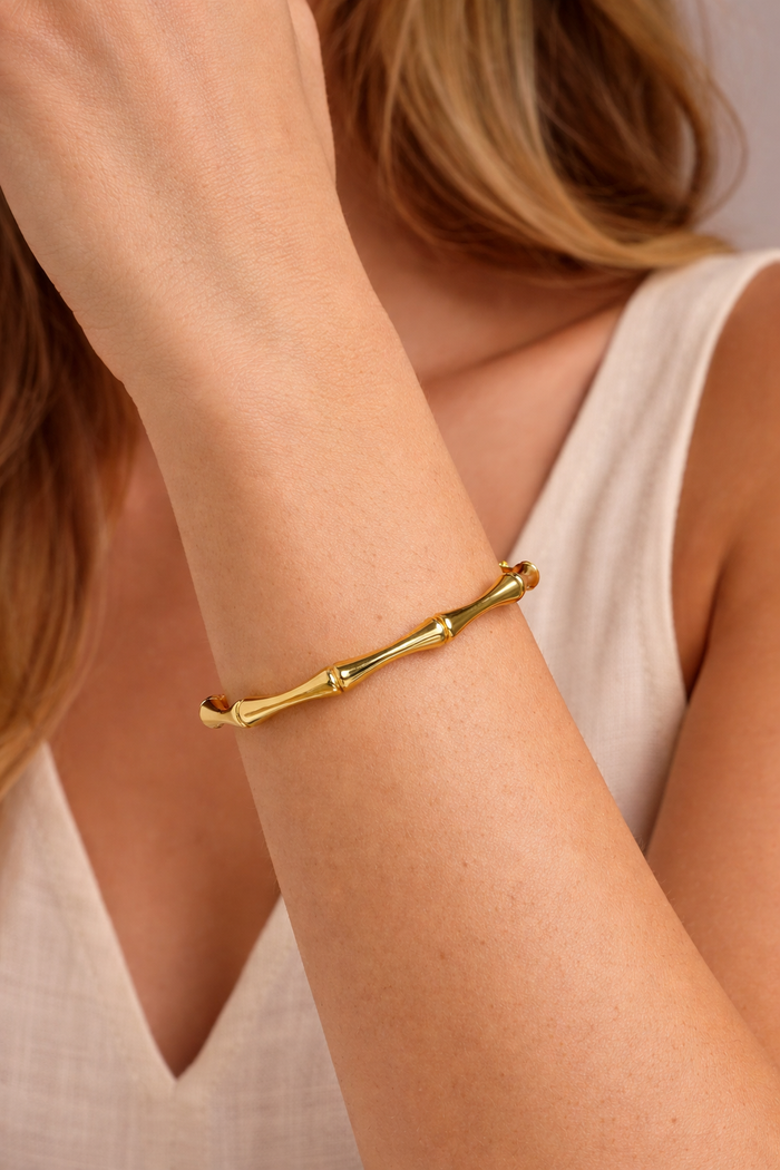 Aurex Cuff Adjustable 5.5 inch to 7 inch wrist size, Alternate, color, Yellow Gold