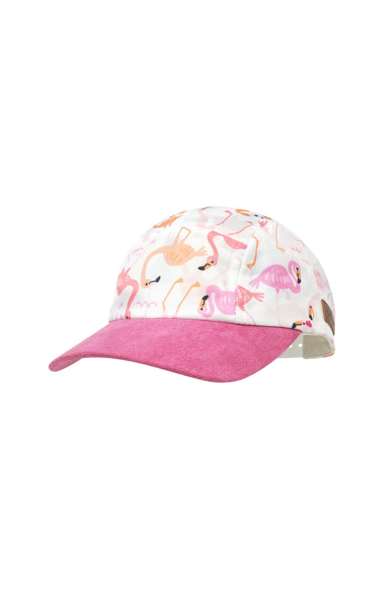 Flap Happy Kids UPF 50+ Classic Everyday Cam-Cam Sun hat, Main, color, Flamingo Love