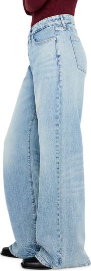 Good Ease Crossover Waist Wide Leg Jeans