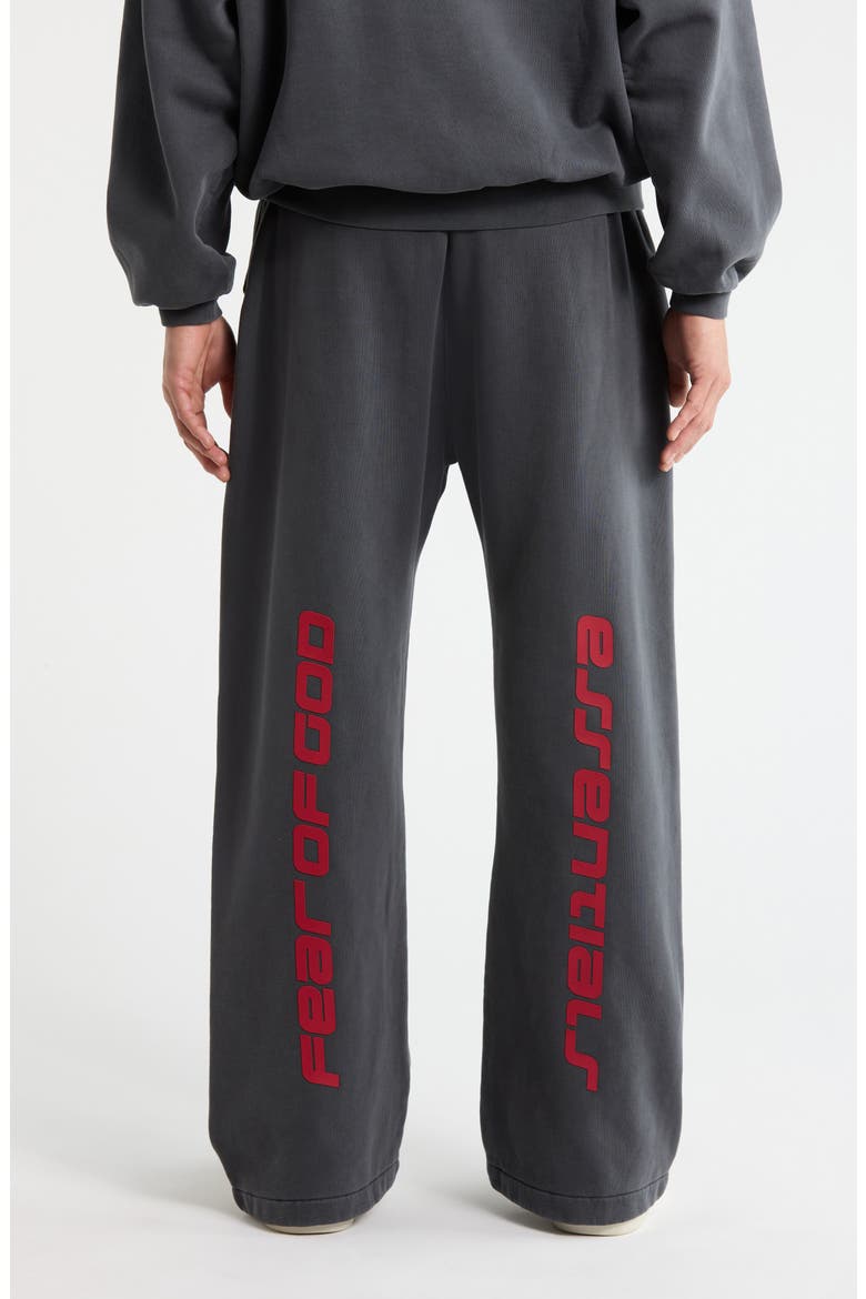 Flare Cotton Sweatpants, Alternate, color, IRON GREY