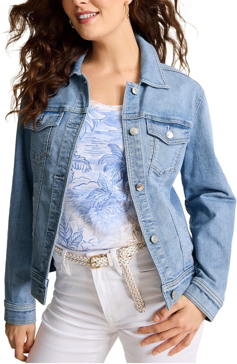 Tommy Bahama Classic Denim Trucker Jacket, Alternate, color, Amalfi Coast Wash