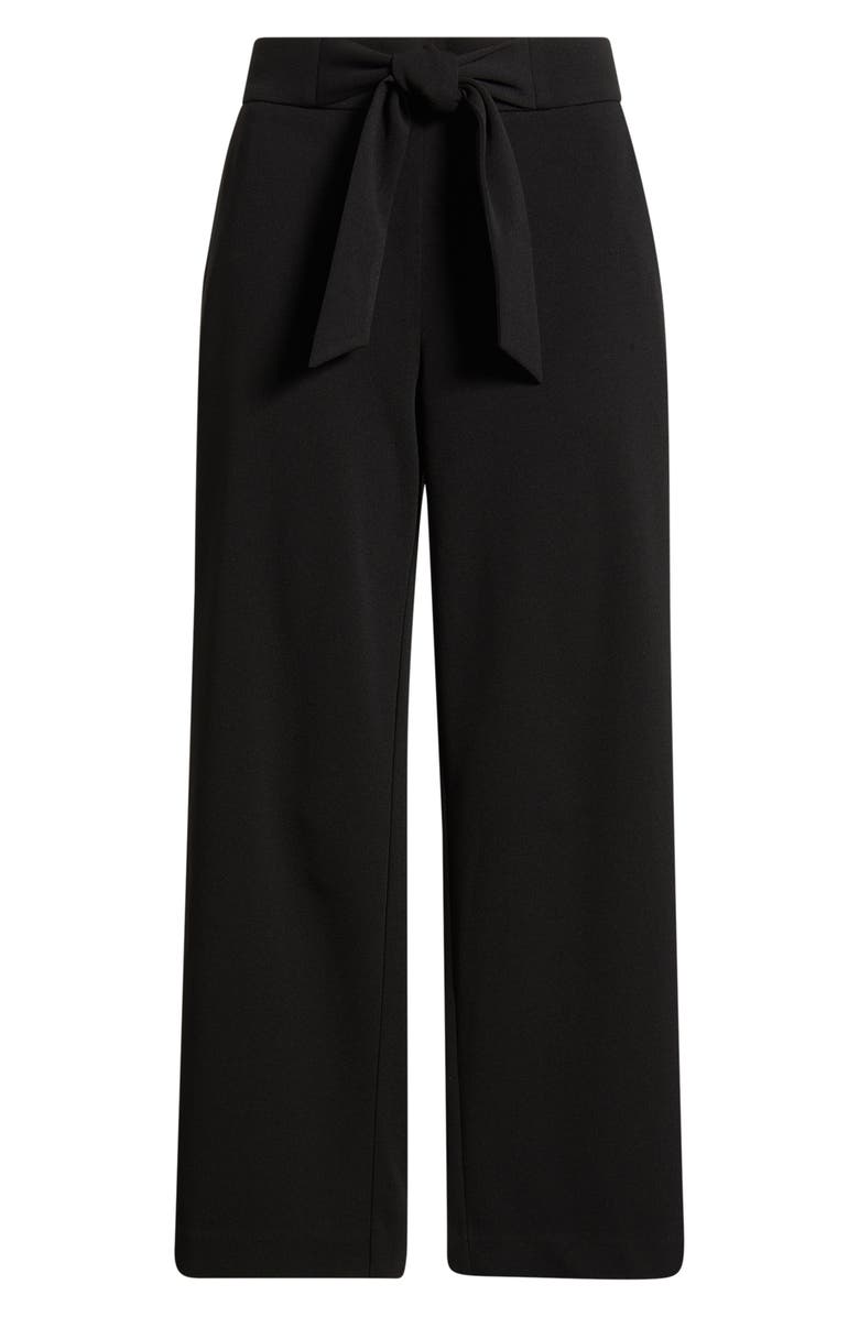 AK ANNE KLEIN Tie Front Pull-On Wide Leg Crop Pants, Alternate, color, 