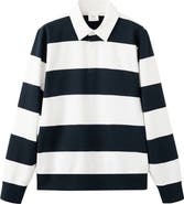 MANGO Stripe Polo Sweater