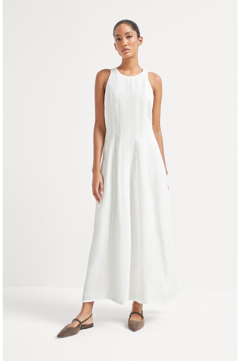 Fluid dress, Alternate, color, White