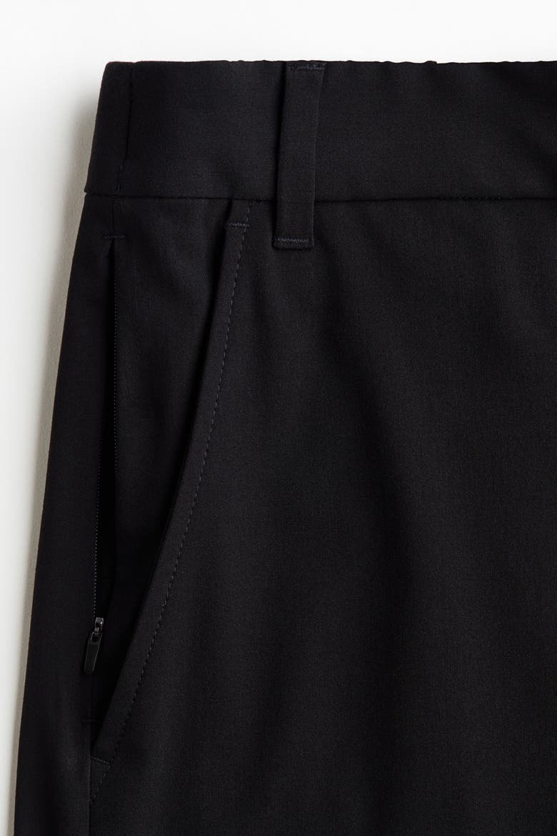 Four-way Stretch Loose Fit Chino Shorts, Alternate, color, Black