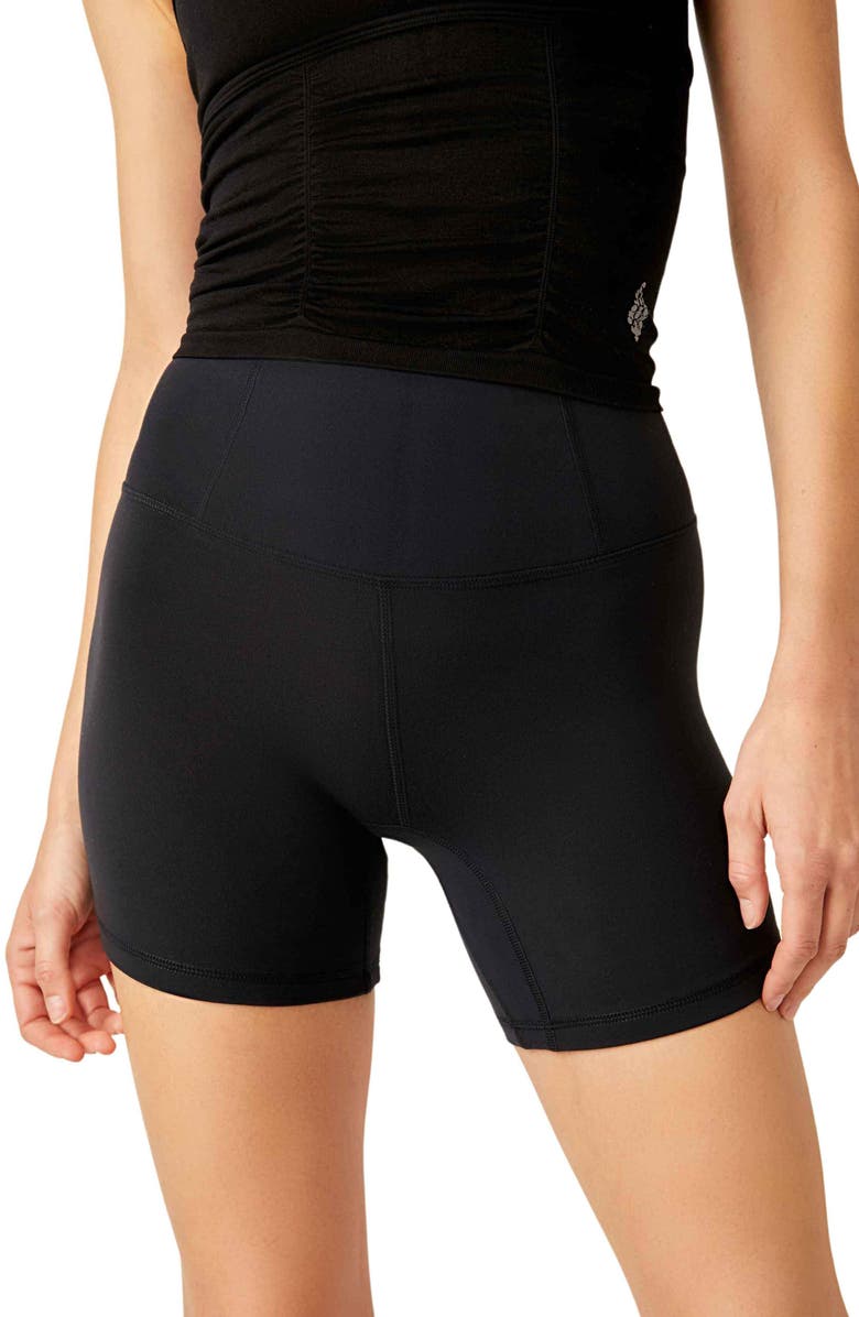Free People FP Movement Never Better Bike Shorts, Alternate, color, Black