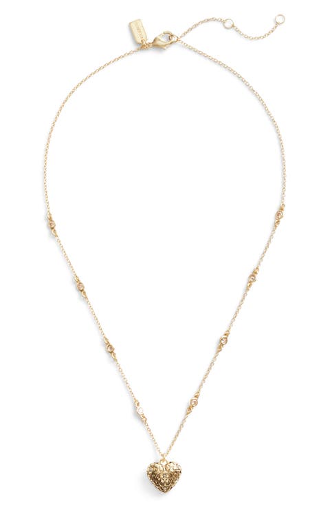 Signature Heart Crystal Pendant Necklace